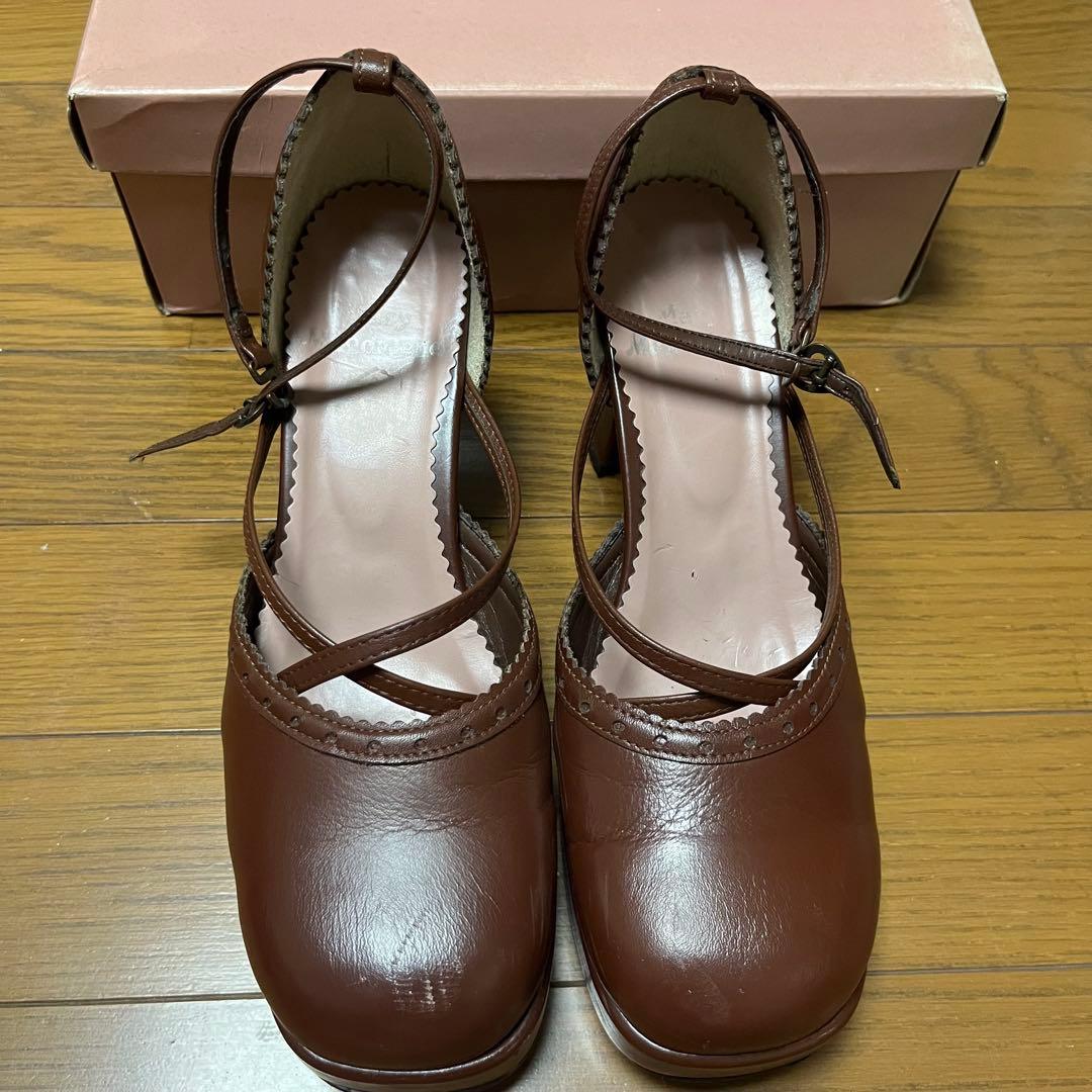 Mary Magdalene メアリーマグダレン 編上リボンストラップシューズ