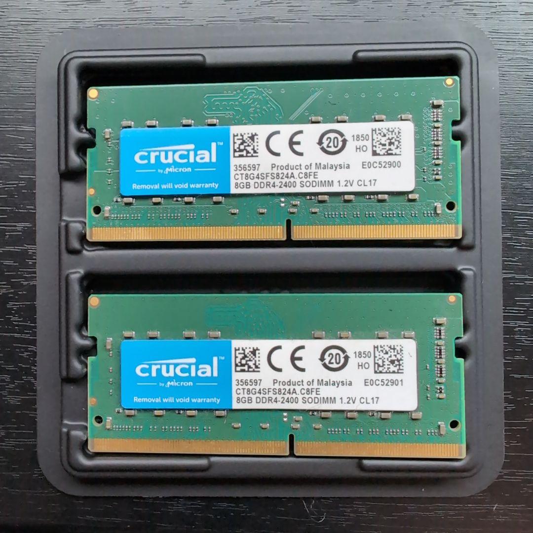 【8GBx2=16GB】crucial DDR4 SODIMM メモリー Crucial 16GB kit (8GBx2), 260-pin SODIMM, DDR4 PC4-19200, at