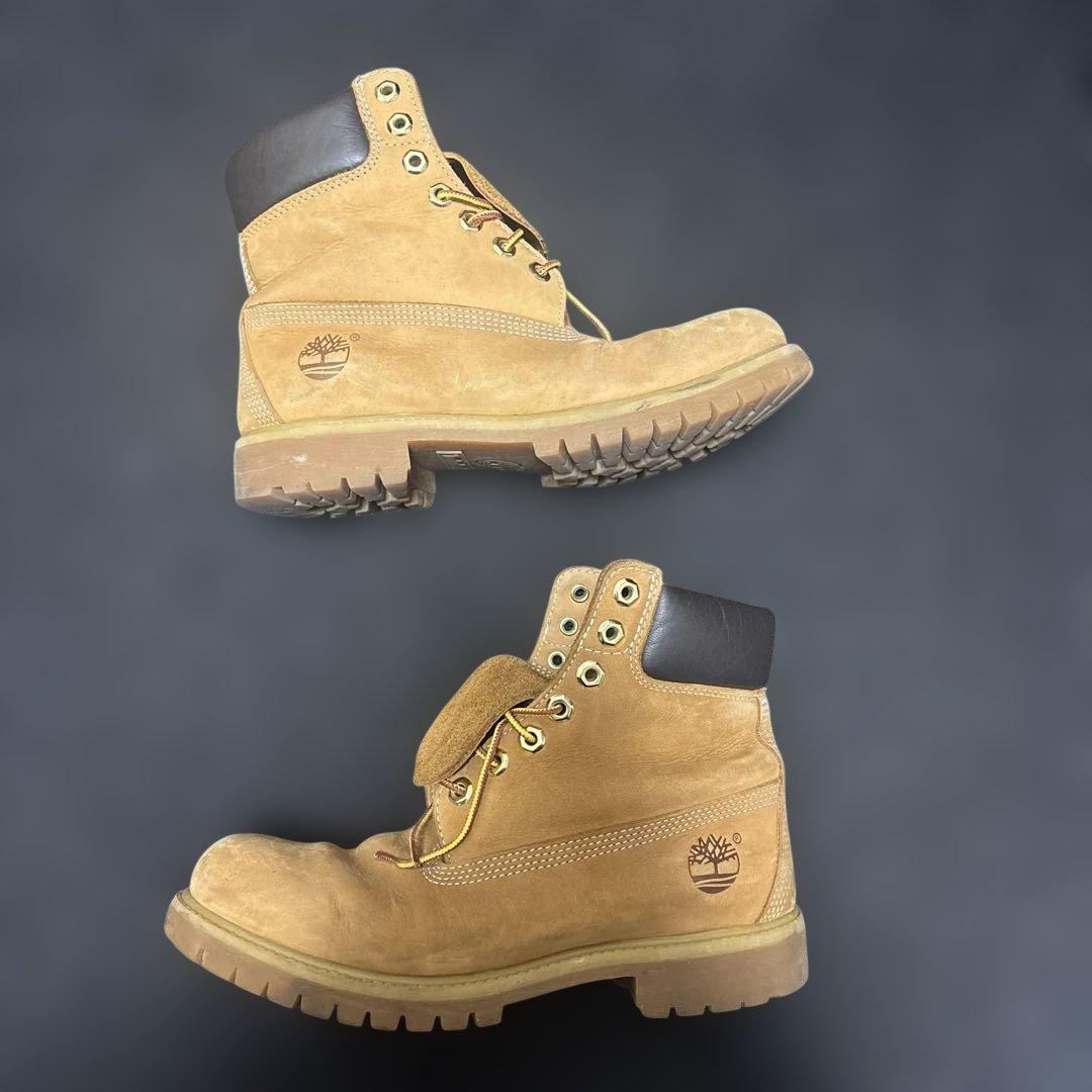 Timberland ベージュ ハイカットブーツ - メルカリ