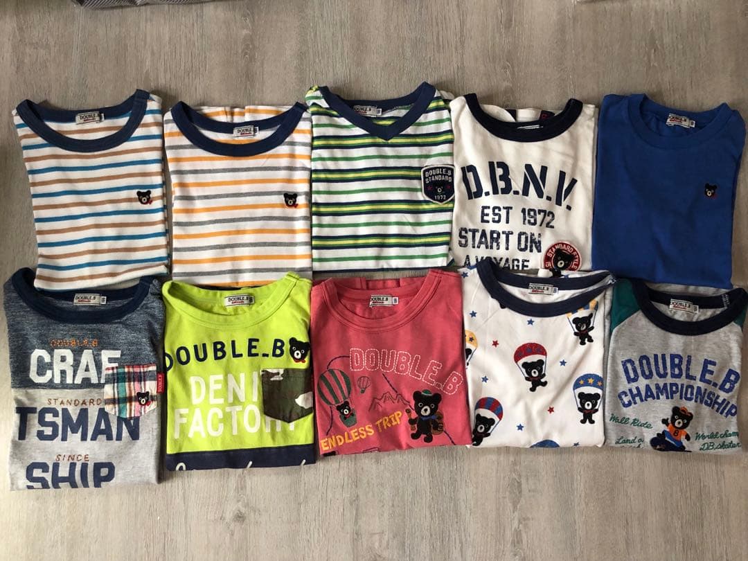 ダブルビー　Tシャツ 130 まとめ売り　男の子　夏物 ZOOMIC（ズーミック） キッズ 半袖 tシャツ 子供服 トップス 男の子