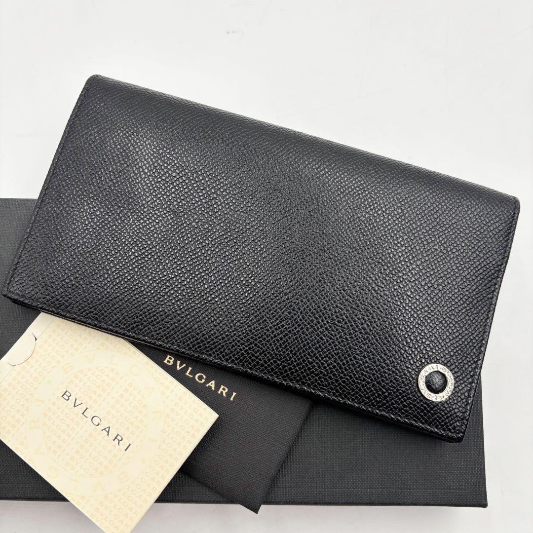【美品】ブルガリ　長財布 ブルガリマン サフィアーノレザー サークルロゴ BVLGARI（ブルガリ） 長財布 財布 メンズ ブルガリ・ブルガリ マン