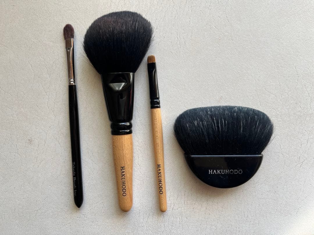 HAKUHODO 白鳳堂 メイクブラシセット 3本、タケダブラシ1本 S115936551