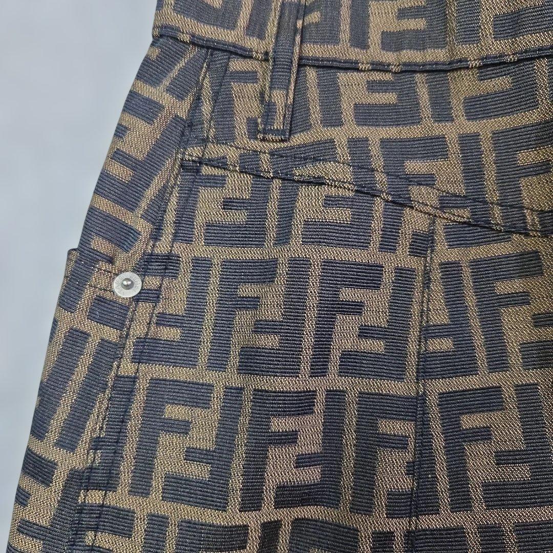 希少・名機 美品 FENDI フェンディ ズッカ柄タイトスカート 26インチ