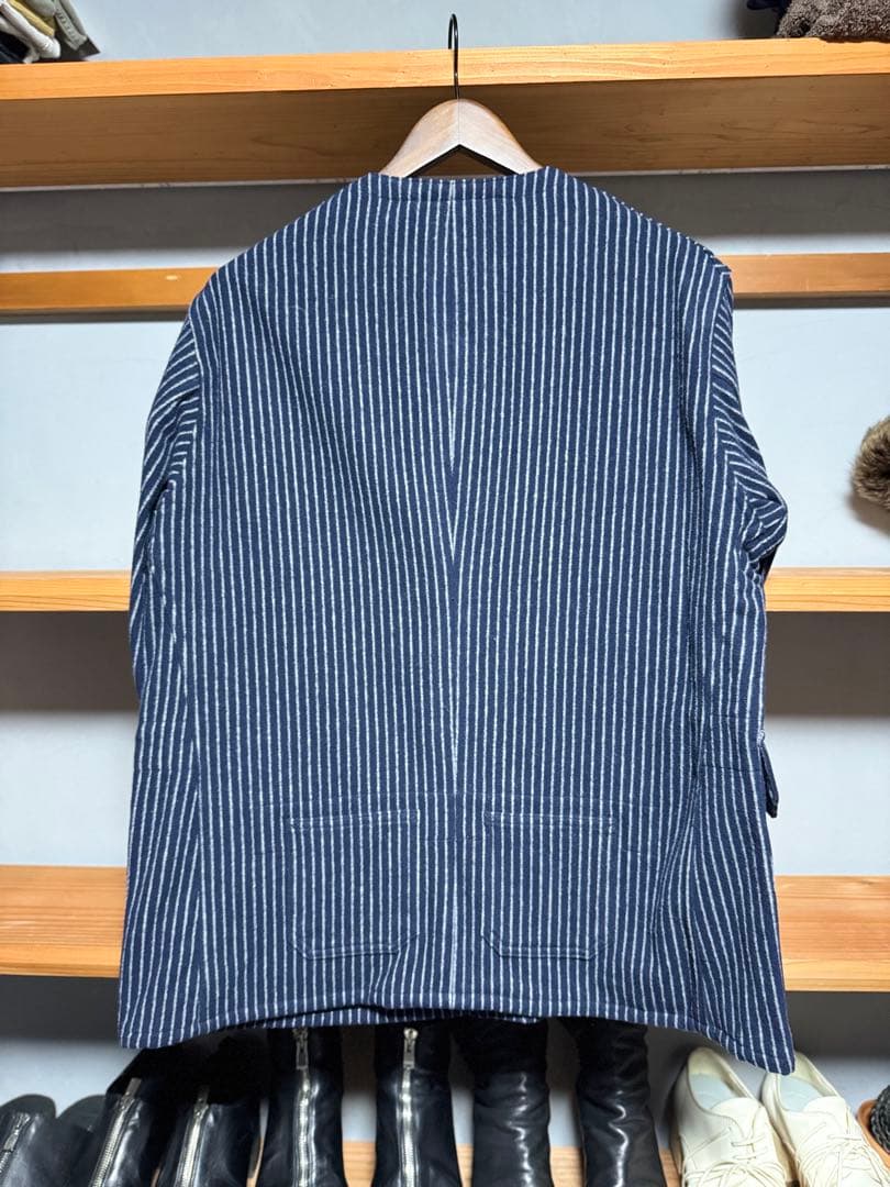 極美品】Nigel Cabournフレンチワークジャケットウールヒッコリー48
