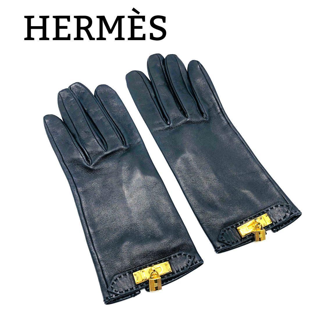 HERMES エルメス レザーグローブ ケリーカデナ ゴールド 黒 手袋 美品 楽天市場】HERMES エルメス ケリー GANTS FEMME SOYA ソヤ グローブ