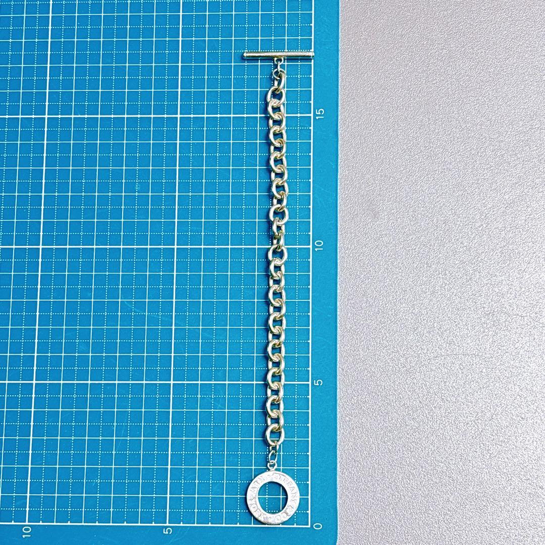 【美品】17.3cm ティファニー サークル トグル ブレスレット SV925