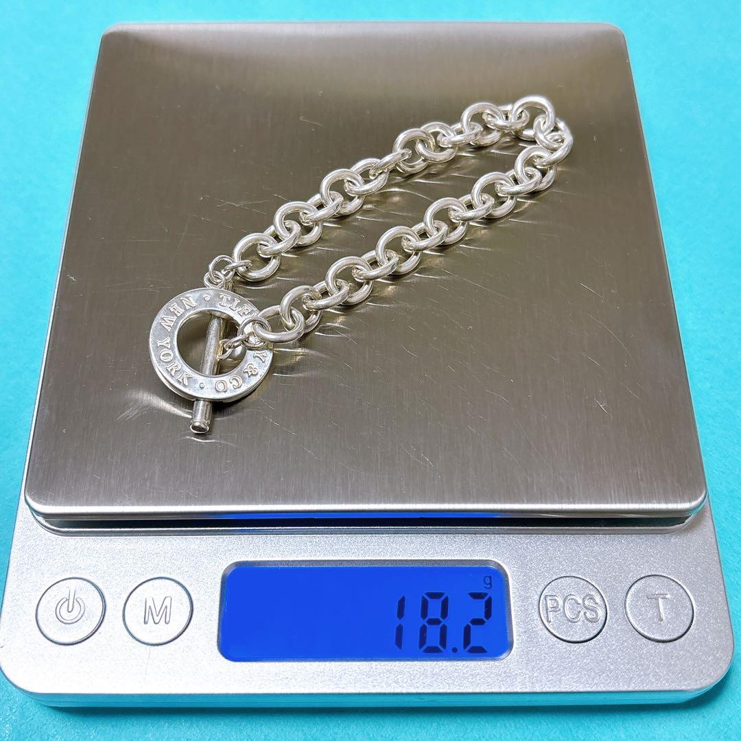 【美品】17.3cm ティファニー サークル トグル ブレスレット SV925