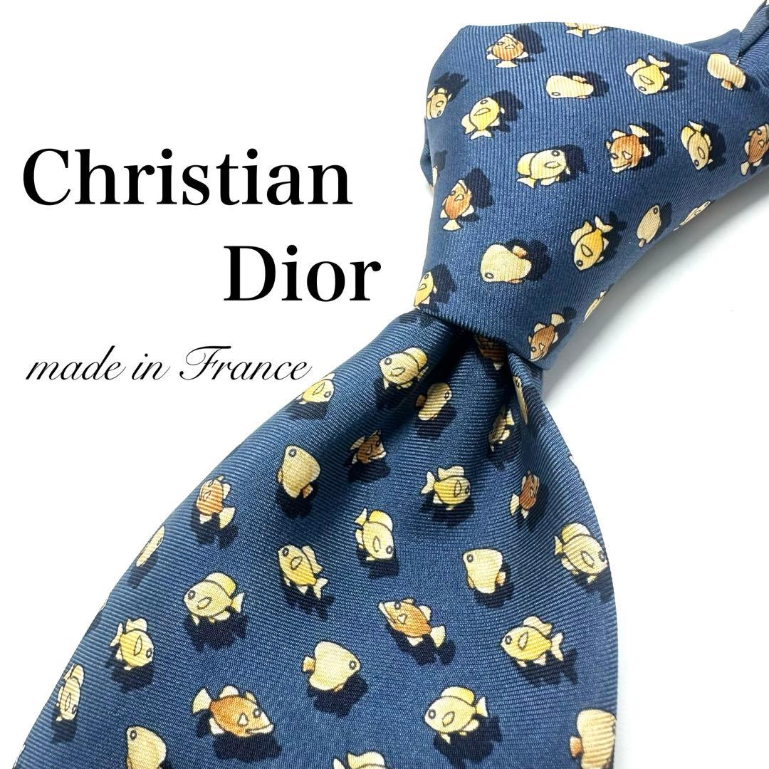 ☆【極美品】 Christian Dior ネクタイ 総柄 ブルー お洒落 - メルカリ