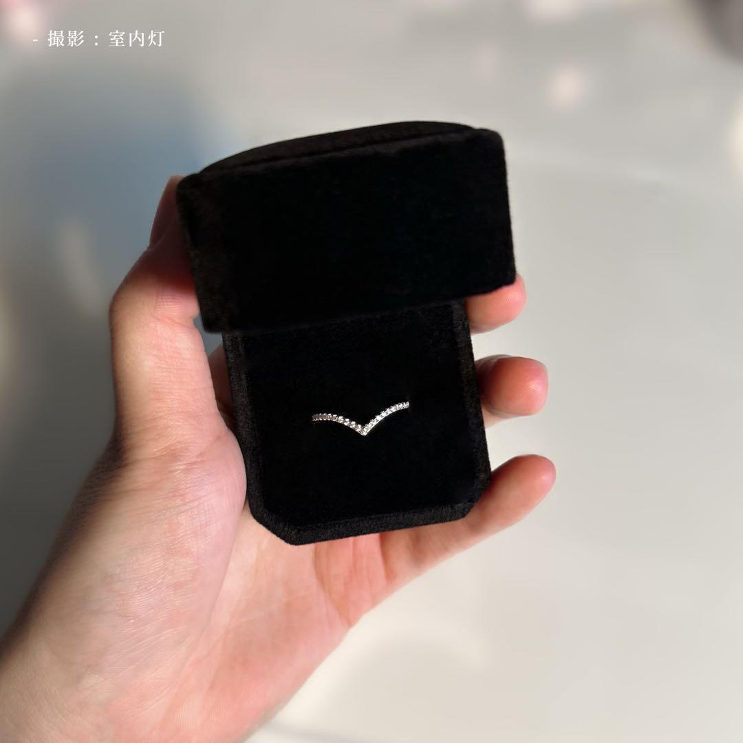 刻印あり　遺品整理　アンティーク　ヴィンテージ　V字リング　ダイヤモンド 貴重】 白金刻印 ダイヤモンド 捻り梅 ヴィンテージリング 大正時代