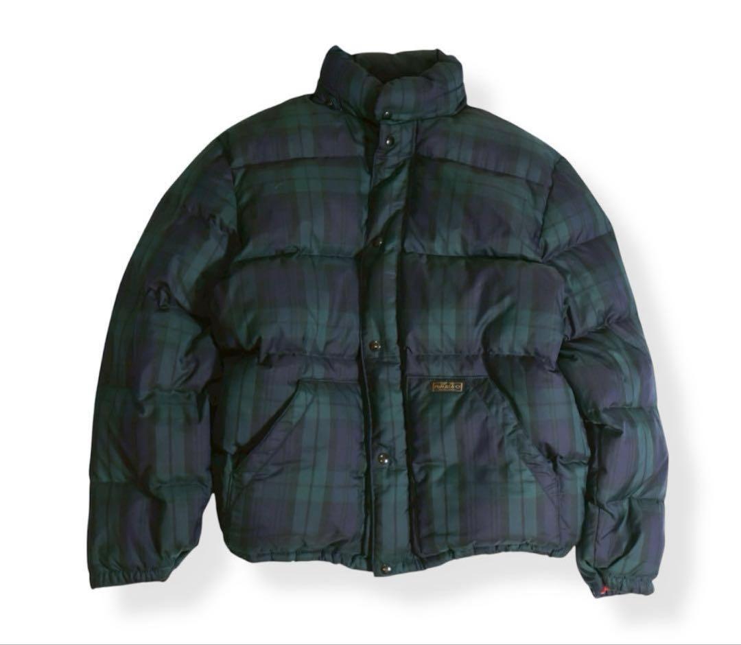 B*V様 90s ラルフローレン ダウン XL ブラックウォッチ 幅広 短丈 チ 90's Polo by Ralph Lauren Black Watch Plaid Down Vest SIZE XL 90