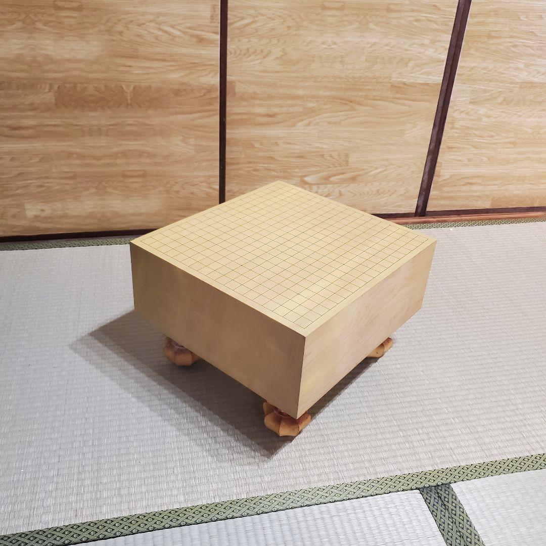 状態良好】碁盤 脚付き へそあり 無垢盤 5寸8部 高級囲碁盤 - メルカリ