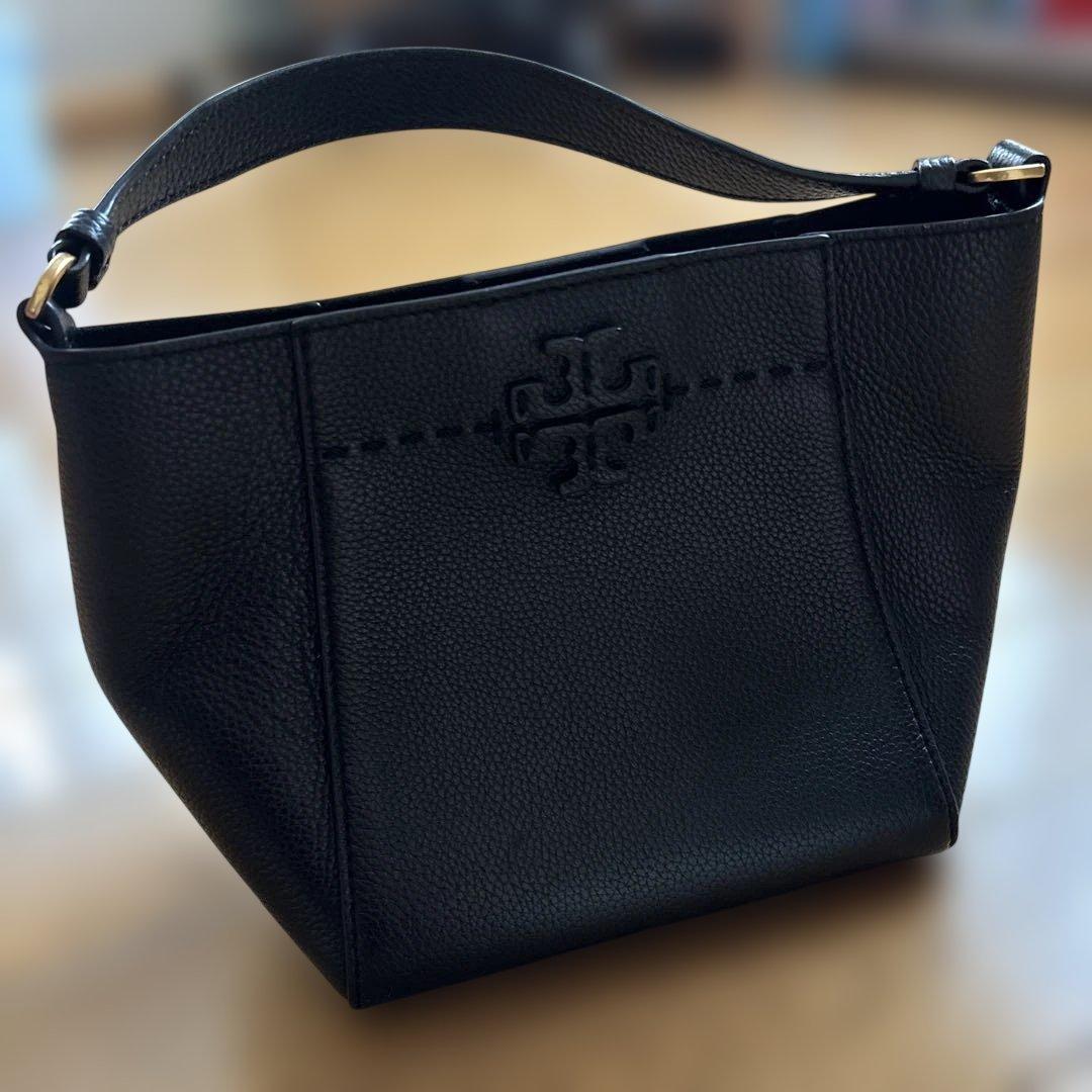 Tory Burch 黒 レザー ショルダーバッグ トリーバーチ TORY BURCH TORY BURCH トリーバーチ ショルダーバッグ