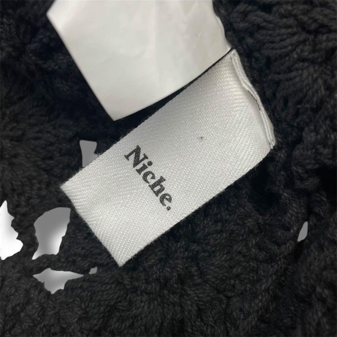トップス \"NICHE\" crochet cardigan