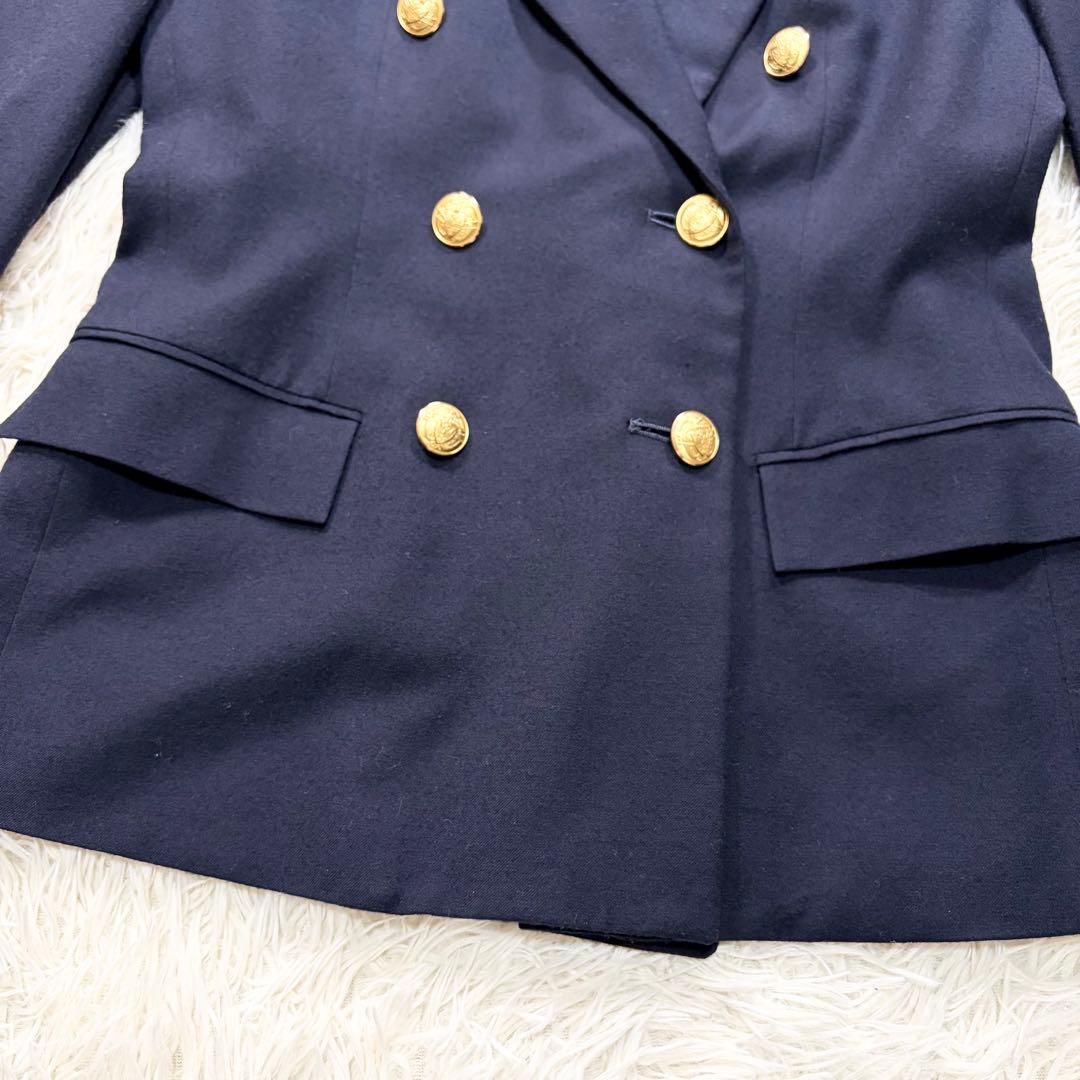 ✨美品✨高級感✨ラルフローレン 紺ブレ ダブルジャケット ブレザー 金