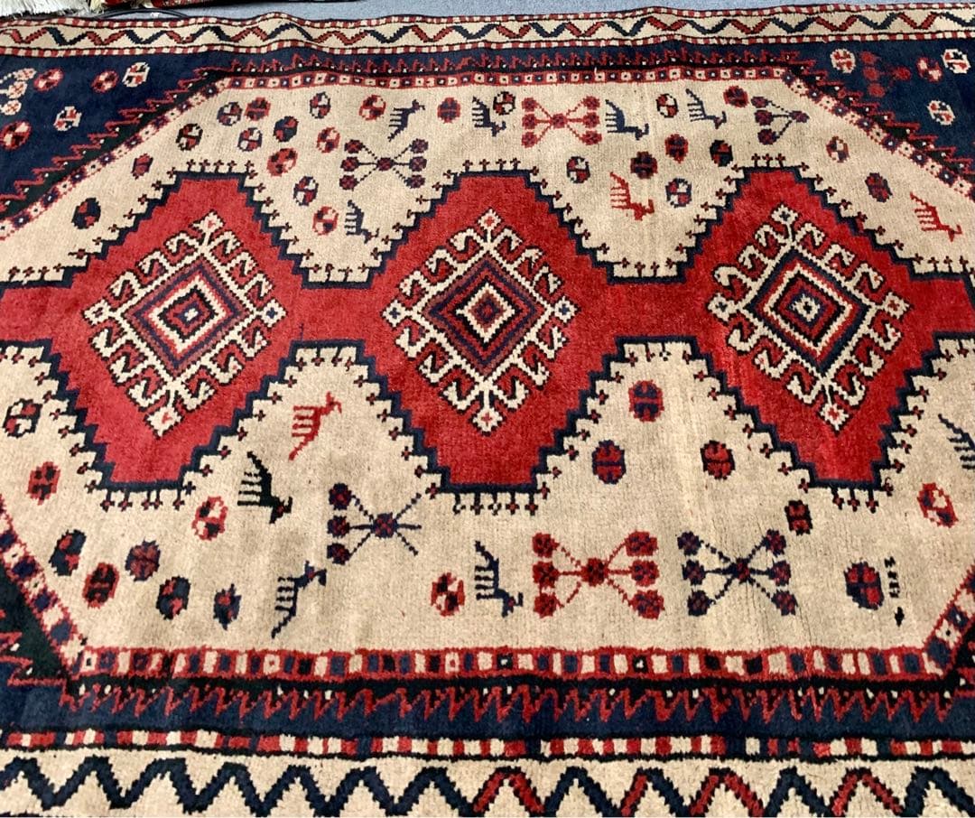 ヴィンテージラグ ペルシャ絨毯 ギャッべ トライバルラグ 235×155cm
