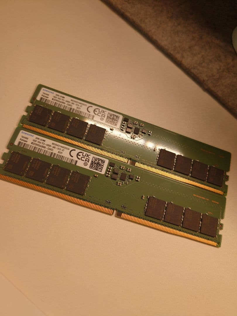 Samsung DDR5 32gb (16GB×2) メモリー Samsung 32GB 2X16GB DDR5 5600MHz PC5-44800 EC8 RDIMM Memory RAM