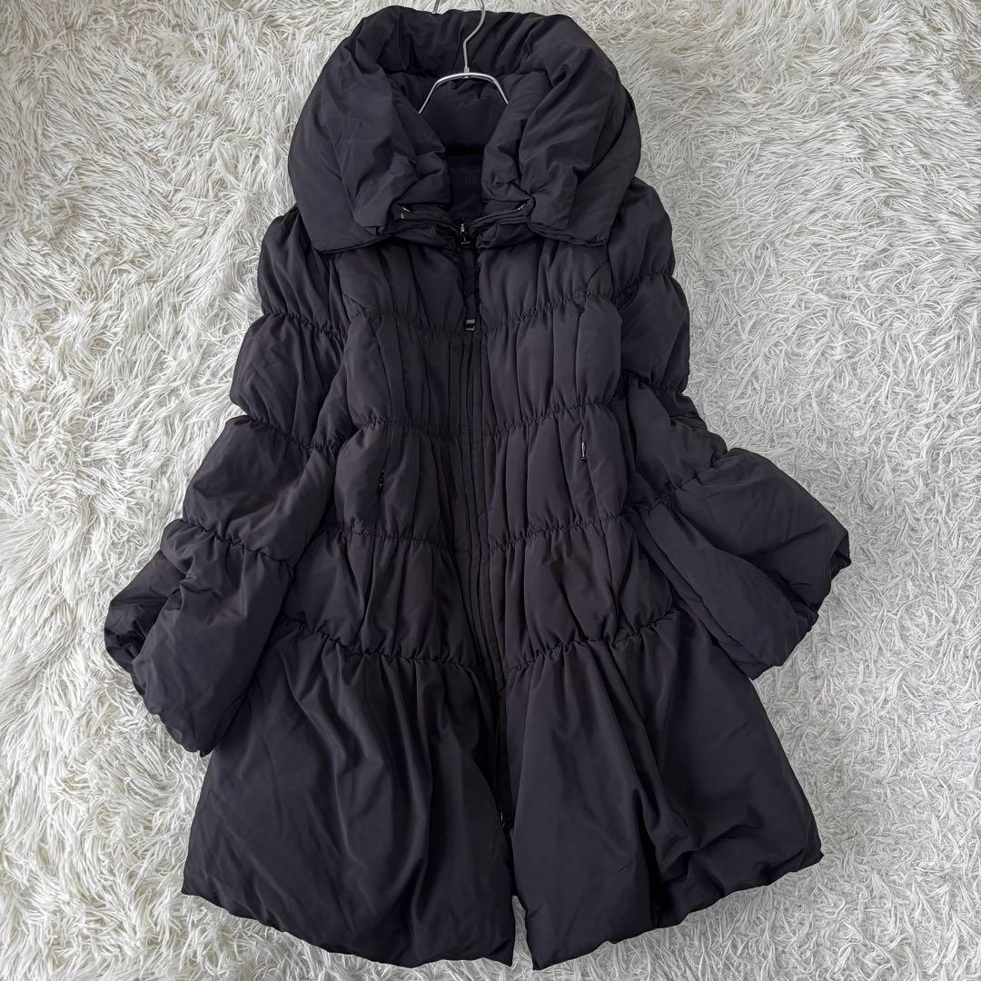 TO BE CHIC✨ダウンコート ギャザー Aライン ショールカラー L 防寒