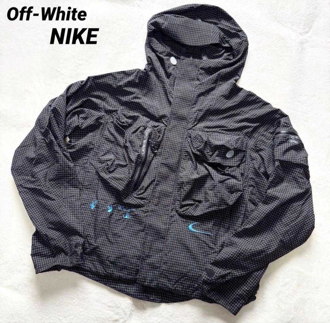 極美品 Off-White × NIKE ナイロンジャケット ゴアテックス S Nike x Off-White GORE-TEX Jacket 'Black' DQ6456-010