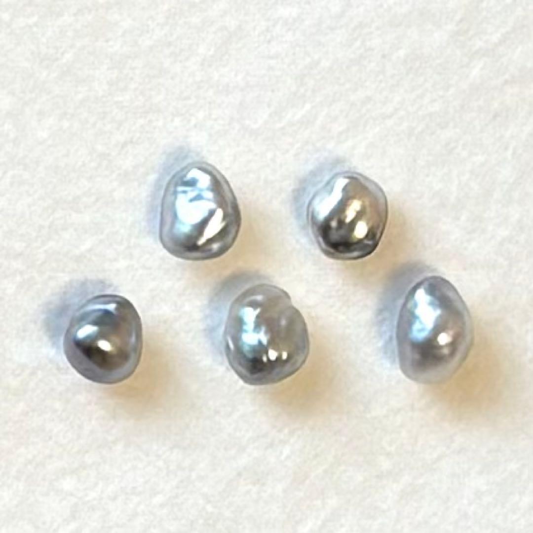 パール　南洋真珠　黒蝶ケシ　変形　８mm〜9mm ５pcs 13_000000000202.jpg?1678209908