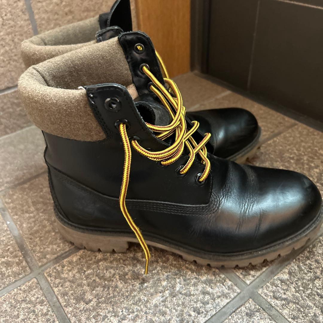 ティンバーランド　レザーブーツ ブラック 中古・古着通販】Timberland (ティンバーランド) レザーブーツ