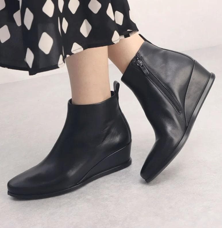ハル 新品 ECCO SHAPE 45 WEDGE Ankle Boot エコー ECCO ECCO SHAPE 45 WEDGE Ankle Boot （BLACK） -ファッション