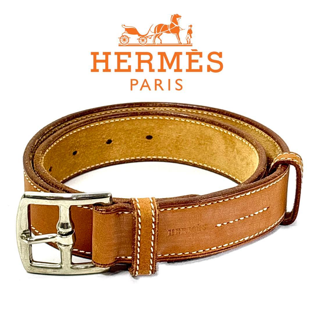 【希少】 HERMES エルメス エトリヴィエール レザー ベルト 70 Y刻印 HERMES（エルメス） エトリヴィエール バックル ベルト □H刻印