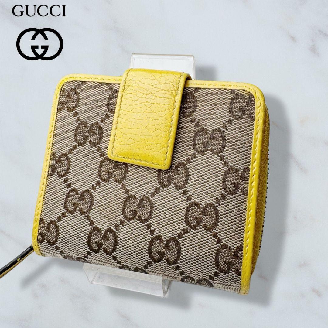 58 GUCCI 二つ折り財布 GGキャンバス h2 GGキャンバス グッチ財布 GUCCI 二つ折り財布 メンズ ジャンボGG