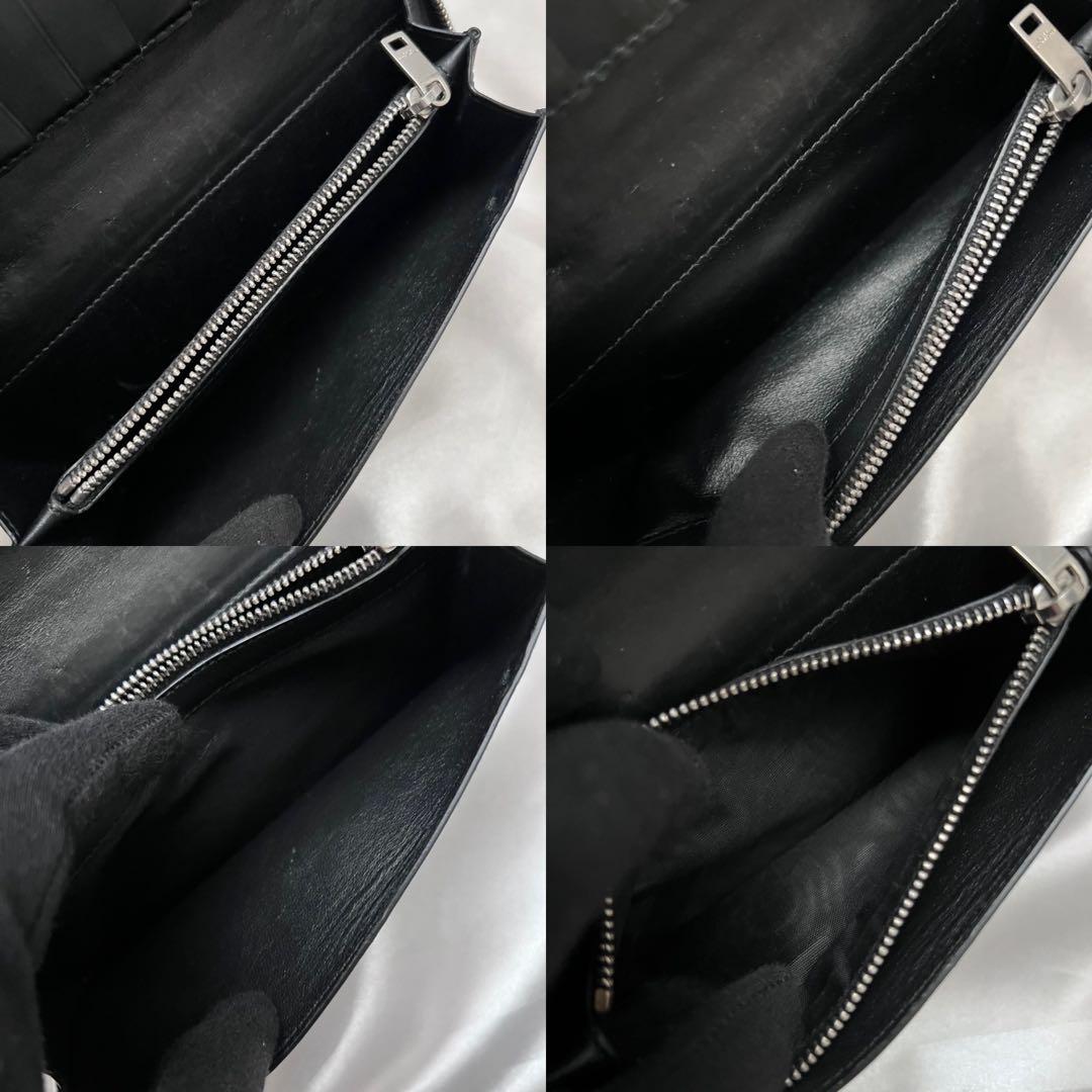 ◇極美品◇サンローラン ジッピーオーガナイザー クロコ型押しレザー