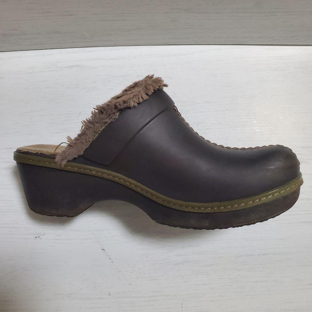 廃盤品◇クロックス crocs コブラー ボア付厚底 サボサンダル 7w