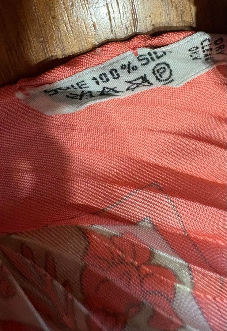 エルメスHermesプリーツスカーフ夏の宝石joyaux de l'eteピンク