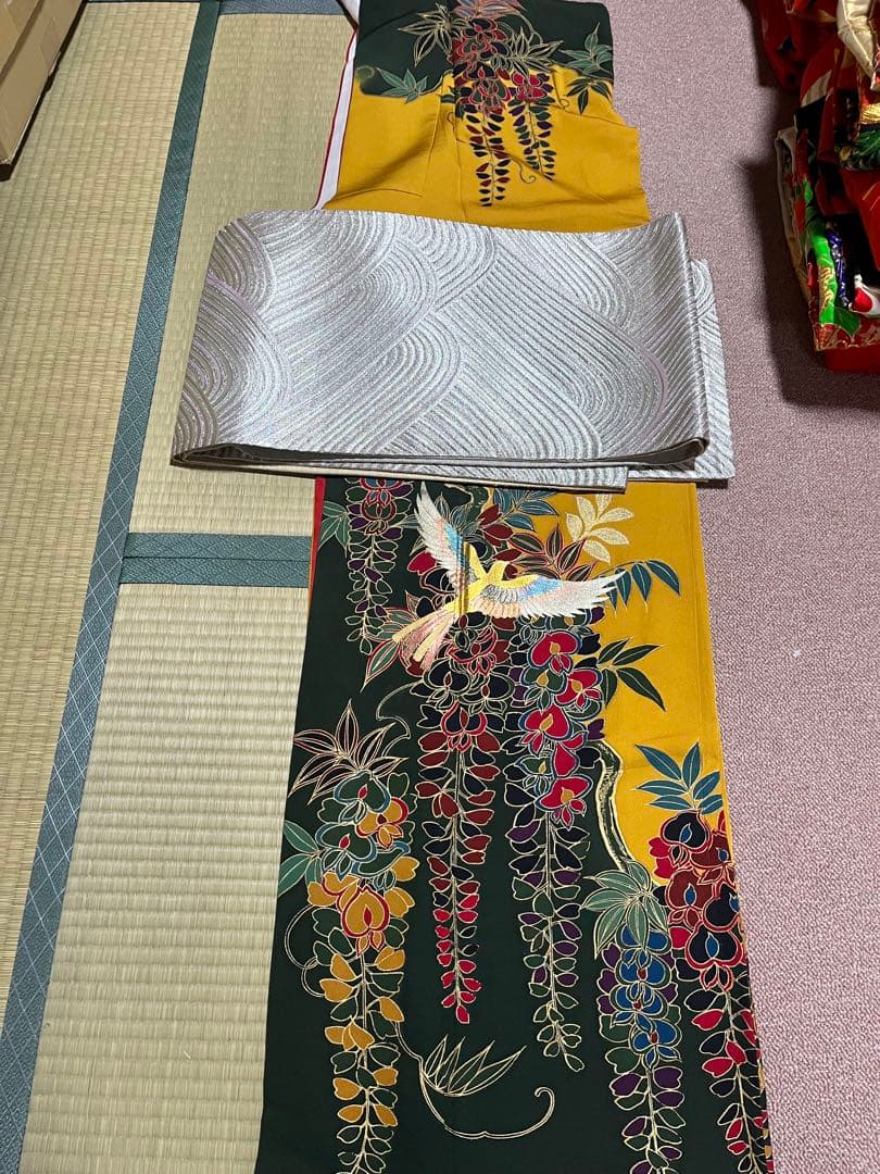 sala_tea様専用振袖 正絹 成人式 紅型友禅 からし色 - メルカリ