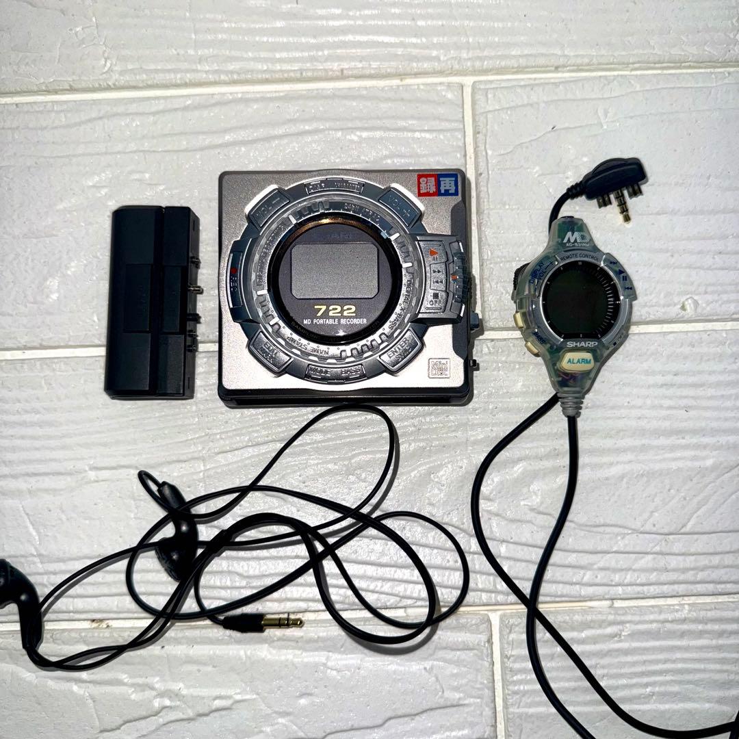 【動作品】SHARP MD-MS722-S 付属品純正イヤホン付 動作品】SHARP MD-MS722-S 付属品純正イヤホン付 動作品】SHARP MD