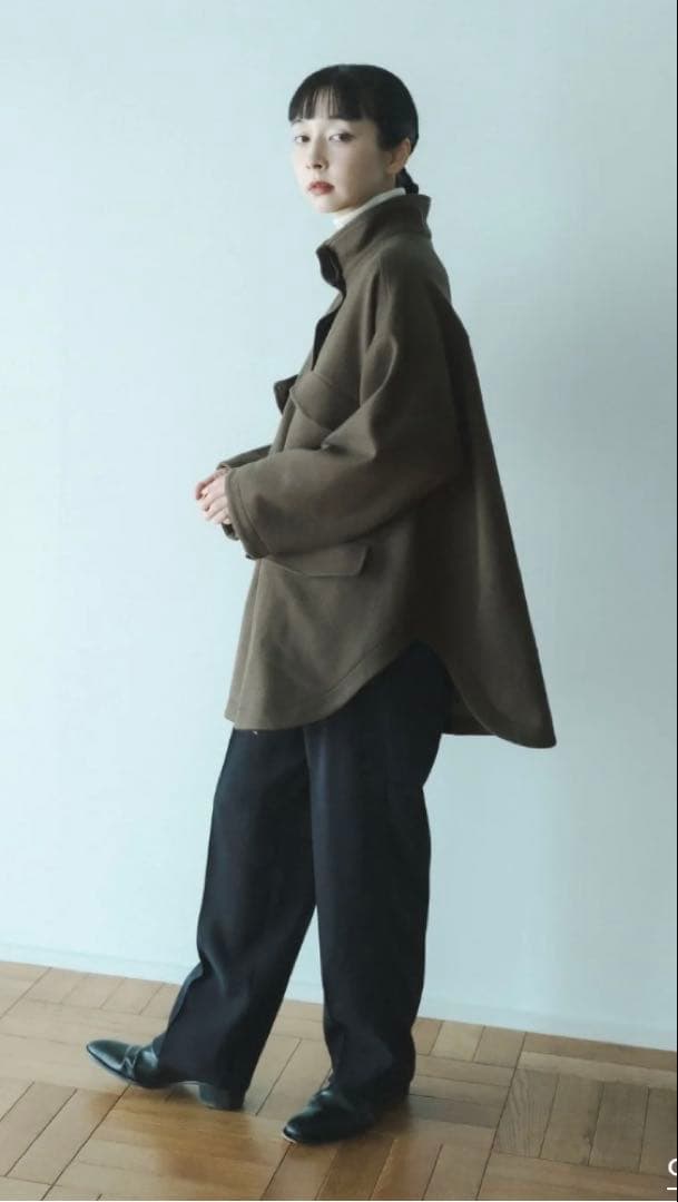 【foufou】melton stand collar halfcoat ≪通常販売≫melton stand collar half coat（メルトンスタンドカラー