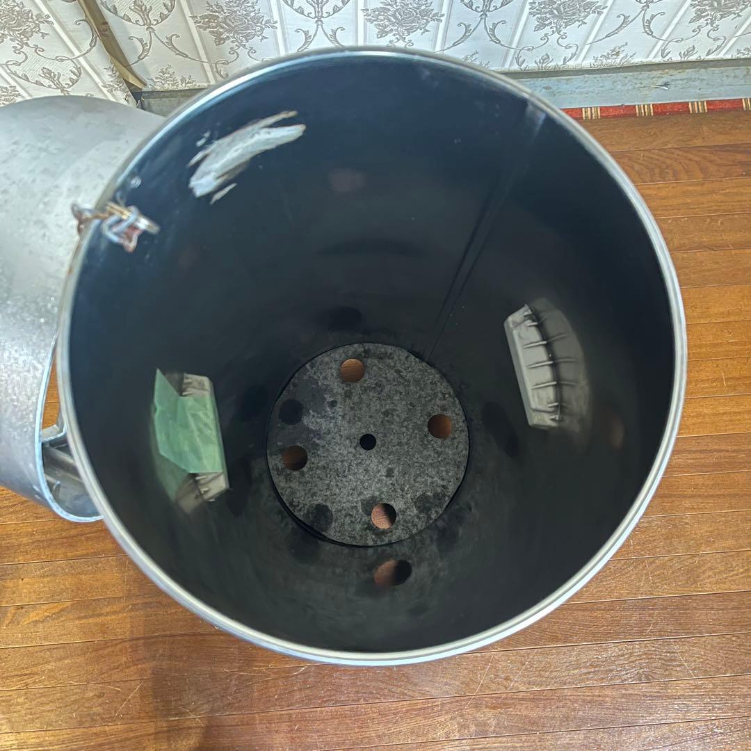 中古品】ステンレス製 アルミ スタンド灰皿 業務用 屋外内用 店舗 吸殻入れ