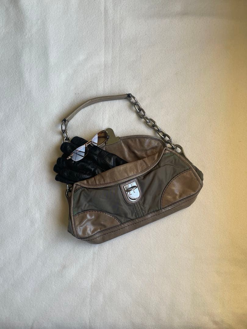 バッグ 00s prada archive leather bag y2k Yahoo!オークション -「archive bag」(プラダ一般) (かばん、バッグ)の