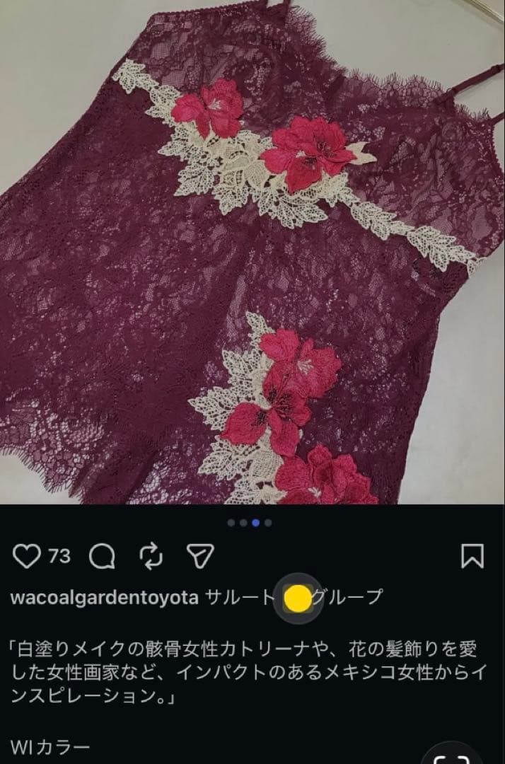 サルート 店舗限定 69G メキシコ キャミソールM WI 新品タグ付き 訳