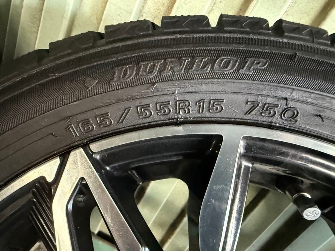 DUNLOP スタッドレスタイヤ 165/55R15 ホイールセット 165 55r15 スタッドレスタイヤホイールセット（DUNLOP）のおすすめ人気