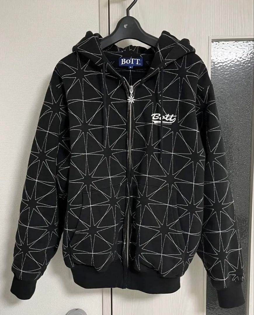 BoTT Sparkle Stitch Zip Hoodie ブラック Mサイズ - メルカリ
