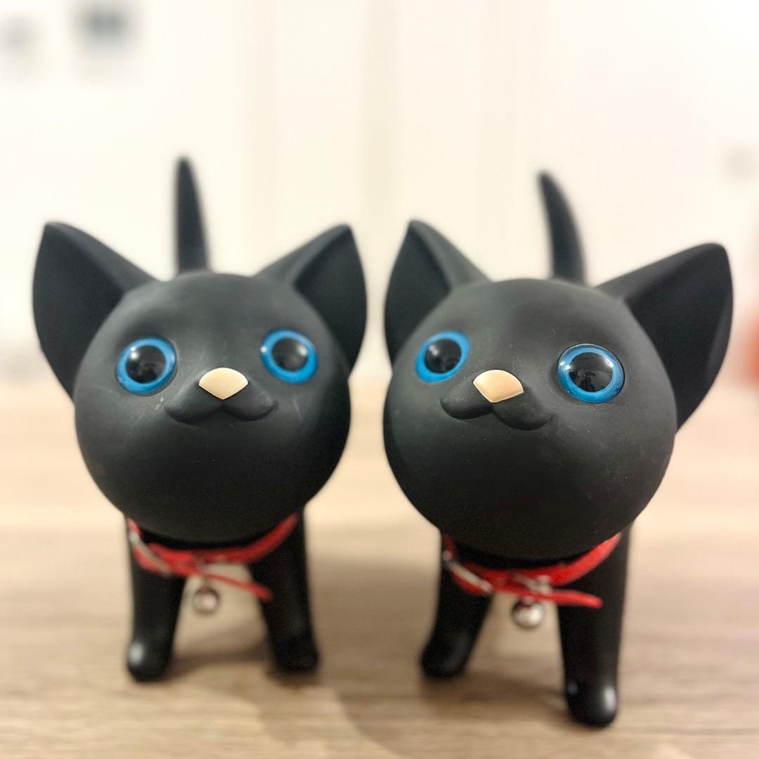 黒猫 貯金箱 2匹セット - メルカリ