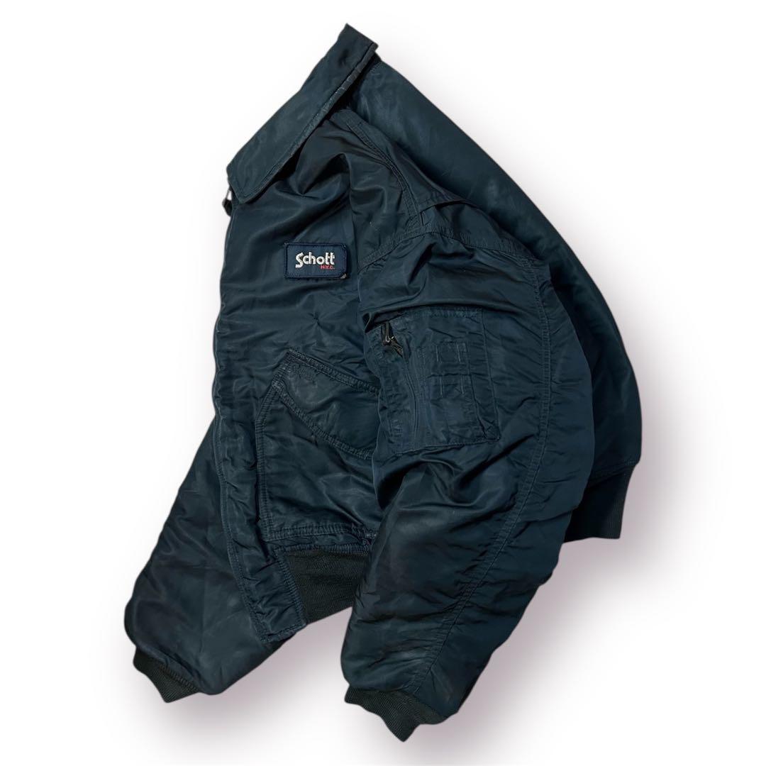 激レア田中シェン着Schott NYC flight jacket L Navy - メルカリ