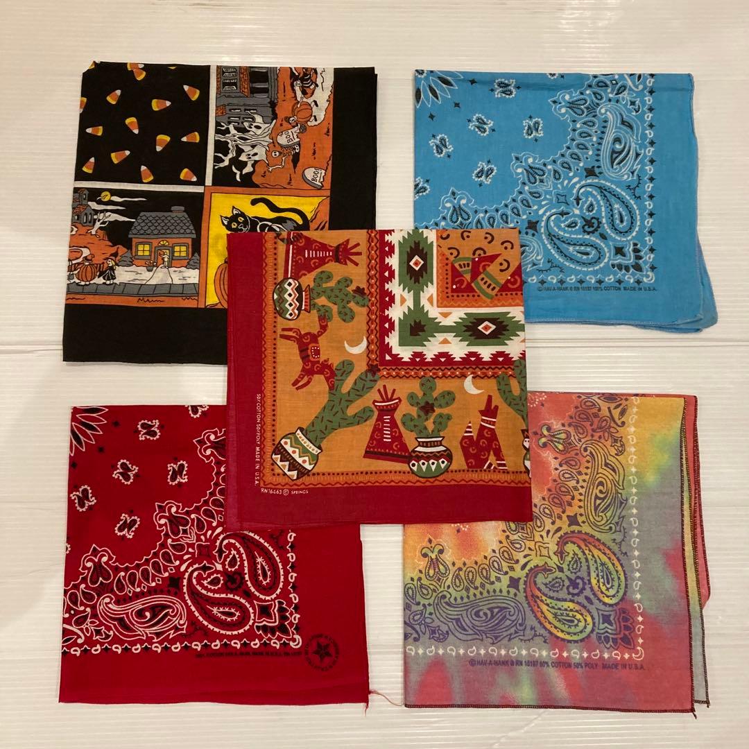 70s 80s まとめ売り vintage バンダナ ビンテージ USA - メルカリ