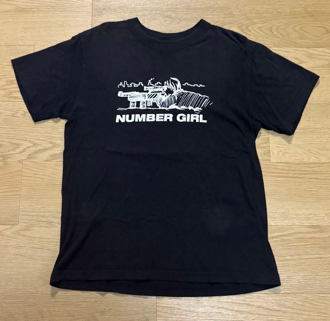 希少】NUMBER GIRL 撃つ Tシャツ ブラック Ꮇサイズ - メルカリ