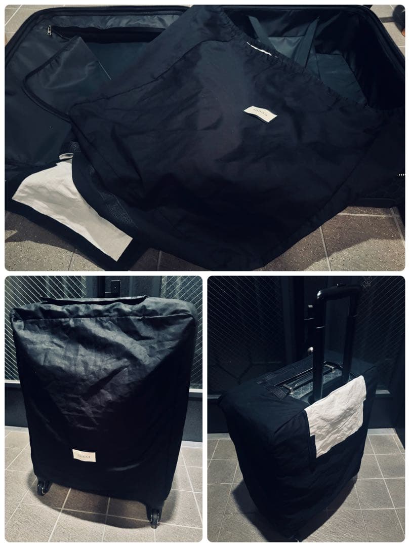 美品、希少】グッチ、GUCCI、トロリースーツケース、GGスプリーム、黒