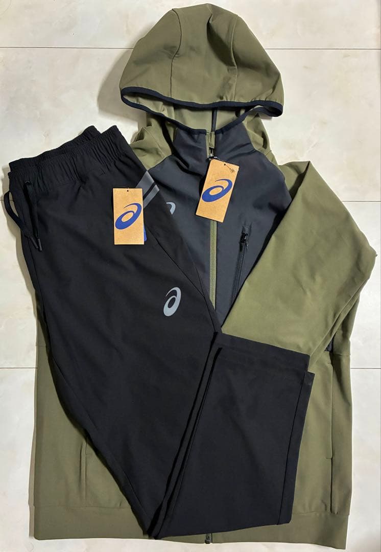 ジ*ン様 【新品】ASICS/ハイブリッド ウインドバリア ジャケット・パンツセ Amazon.co.jp: アシックス（ASICS） A77ウインドバリア パンツ