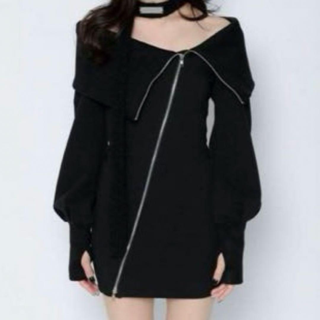 melt the lady slash zip up mini dress 半袖 - メルカリ