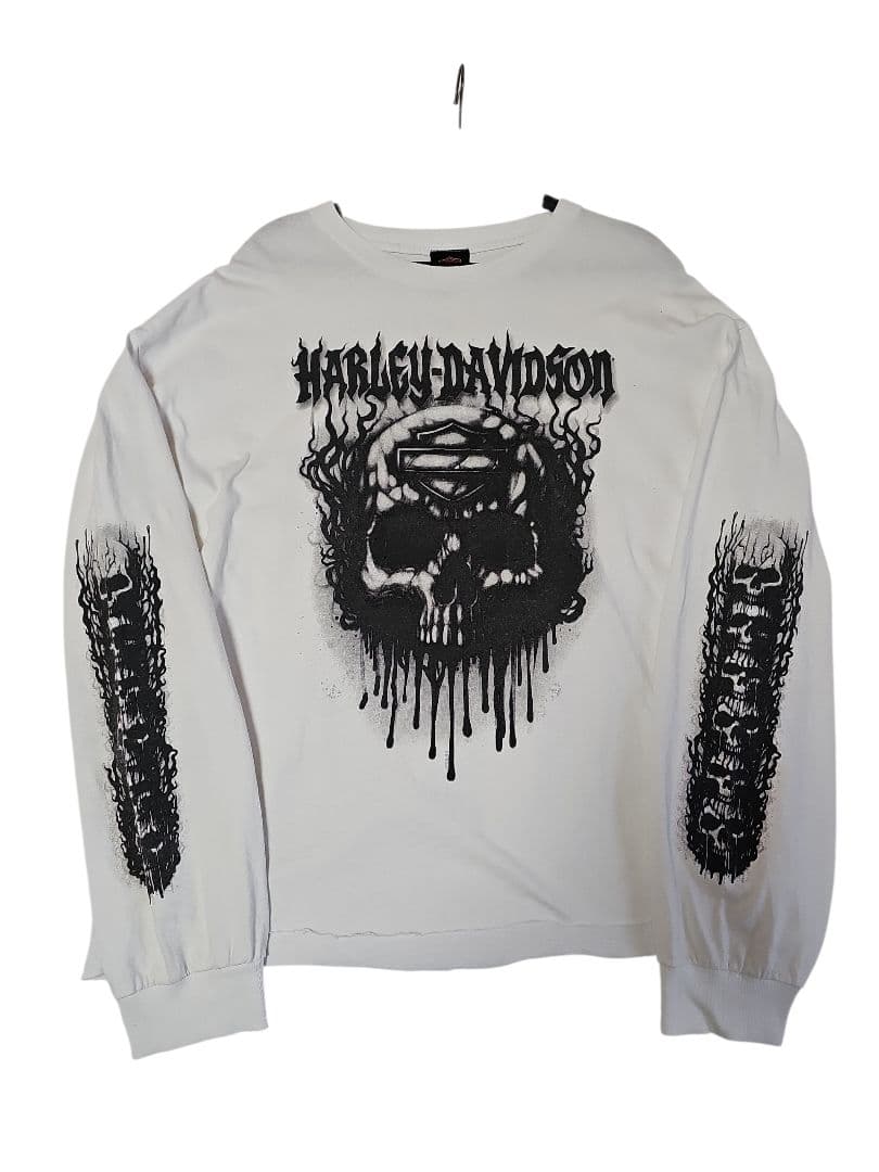 ハーレーダビットソン harley davidson ドクロフレイム 長袖ロンT 楽天市場】HARLEY-DAVIDSON ハーレーダビッドソン Tシャツ サイズ:L
