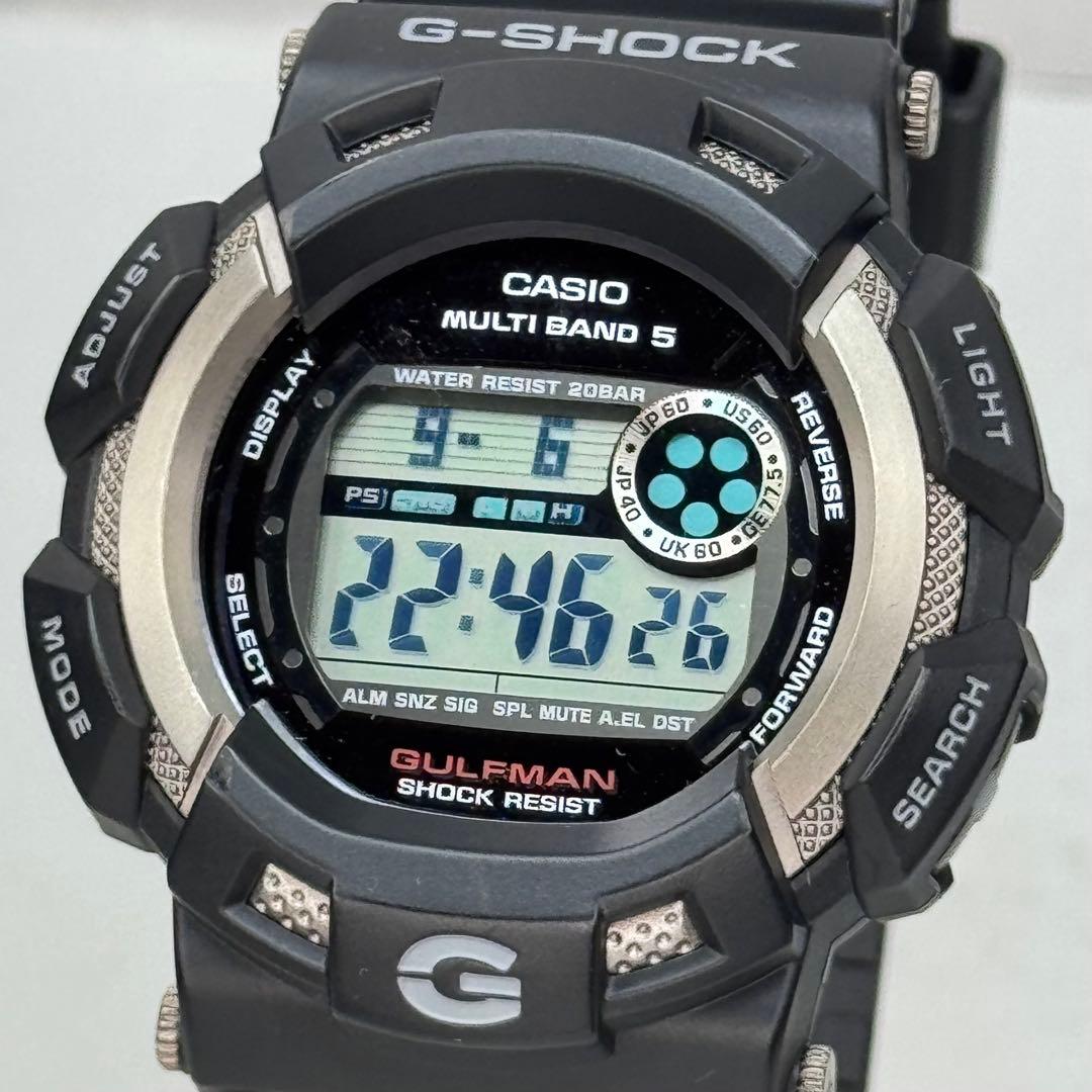 極美品 G-SHOCK GW-9100 ガルフマン 電波ソーラー ブラック - メルカリ