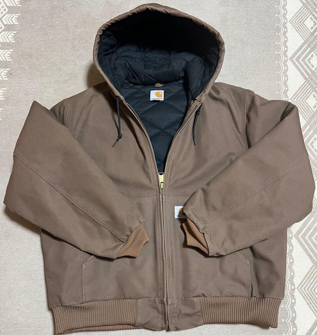 Carhartt ブラウン フード付きジャケット - メルカリ