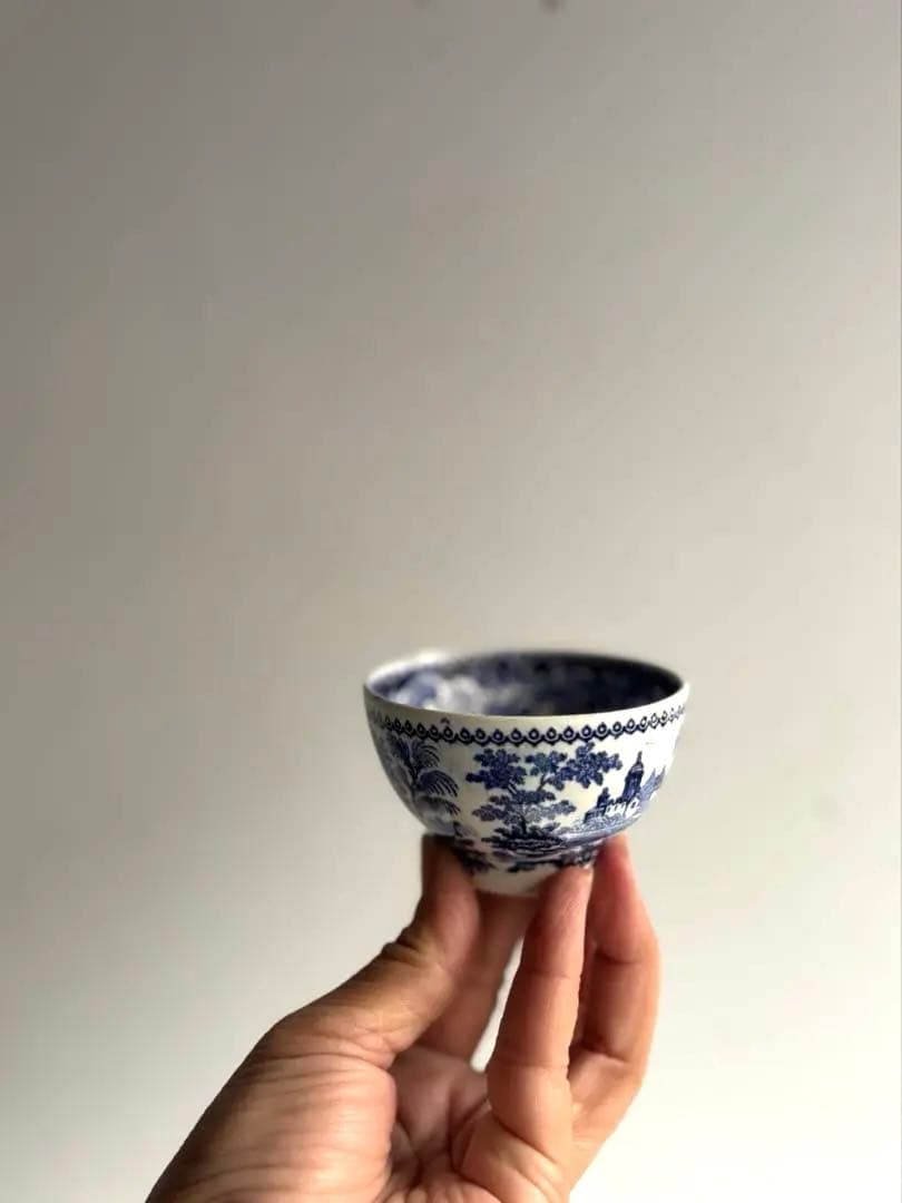 753 アンティーク オランダ デルフト焼 ティーボウル 煎茶椀 5客 金