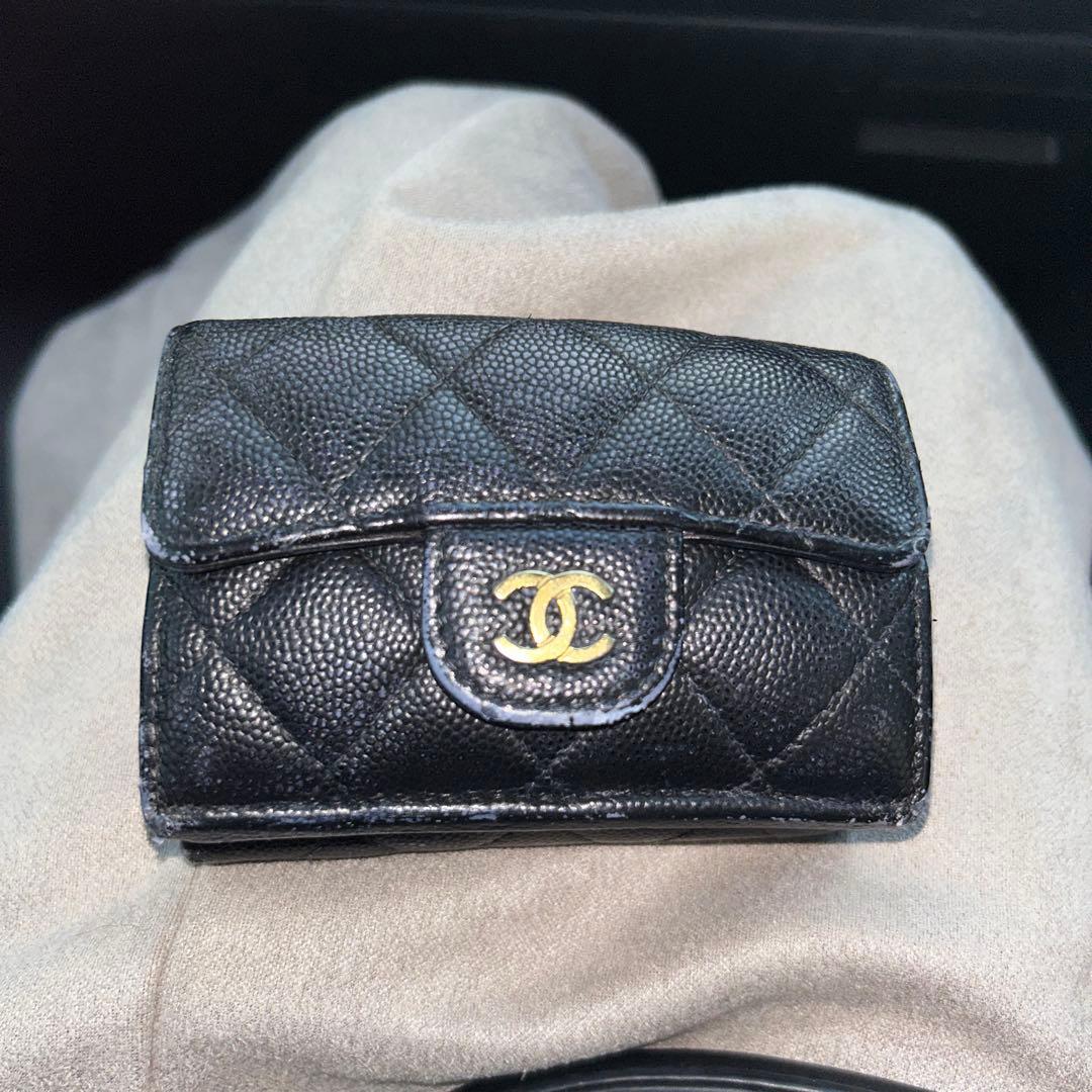 CHANEL キャビアスキン　ミニ財布 CHANEL（シャネル） 並行輸入 2つ折り財布 キャビアスキン CHANEL